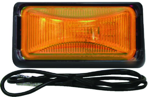 Peterson Manufacturing E150BKA Amber Sealed Clearance Sidemarker Light with Black Housing